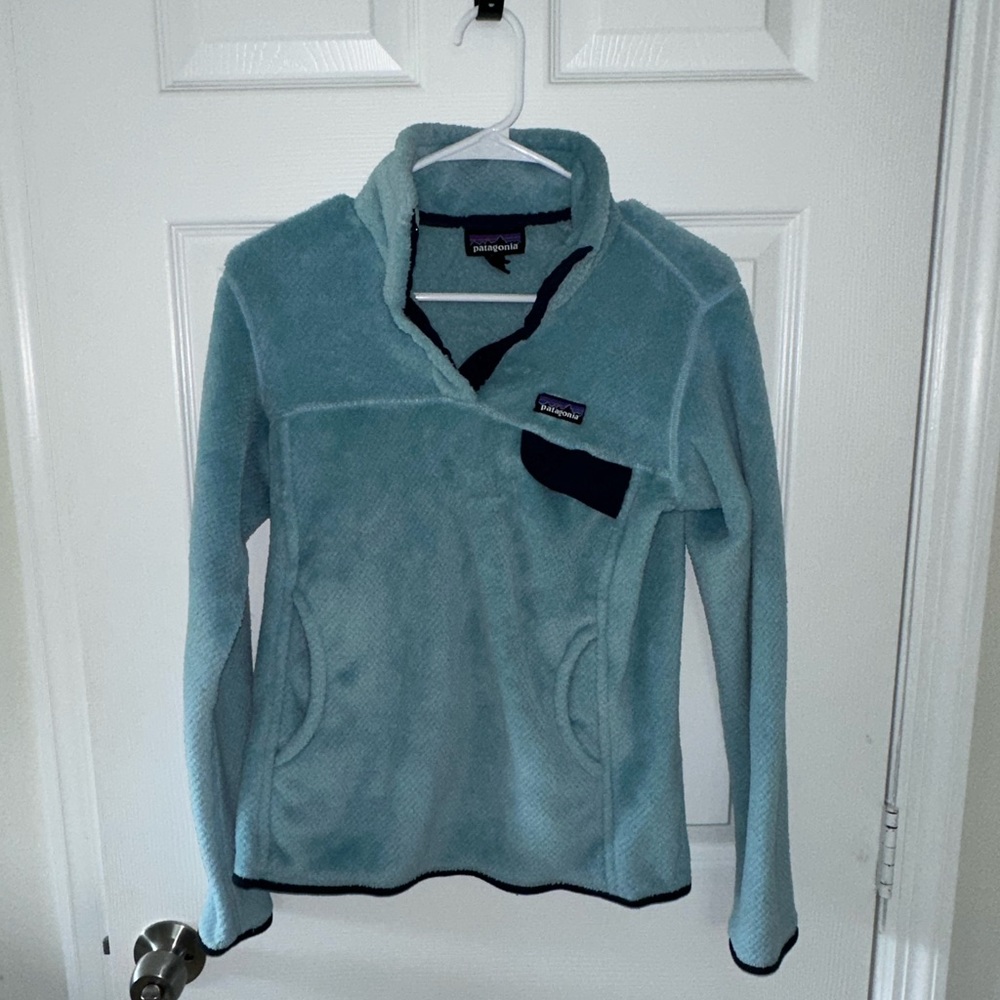 Patagonia Light Blue Size Medium Women's Re-Tool Snap-T® Fleece Pullover